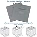 Royexe Fabric Storage Cubes for Cube Storage Organizer - 8 Pack Heavy Duty Storage Bins With Labels - 11 Inch Cube Storage Bin (Grey)