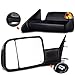SCITOO Towing Mirrors fit 2009-2016 for Dodge for Ram 1500 2010-2016 for Ram 2500 3500 with Power Heated Temperature Sensor Amber Turn Signal Puddle Manual Folding and Flip up Features