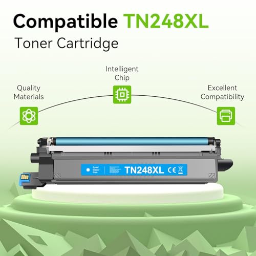 swiss toner TN248XL Compatible for Brother TN-248XL TN248 TN-248VAL for Brother MFC-L3760CDW Toner MFC-L3740CDW MFC-L3740CDWE DCP-L3560CDW HL-L3240CDW HL-L3220CW Pack of 5