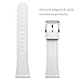 WFEAGL for Fitbit Versa Band, Top Grain Leather Band Replacement Strap for Fitbit Versa Fitness Smart Watch (White Band+Silver Buckle)