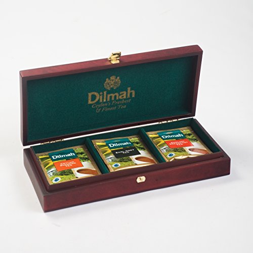 Dilmah Luxury Wooden Tea Presenter Tea Chest Gourmet 12 slot tea