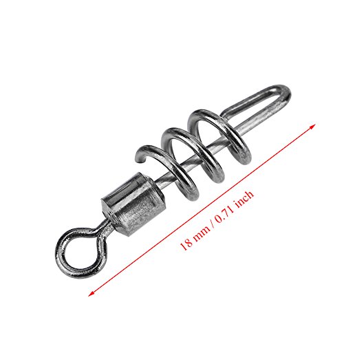 Alomejor 50 stücke Angeln Wirbel Edelstahl Drehwirbel Angeln terminal Tackle # 4, 6, 8, 10, 12(10#) – Bild 4