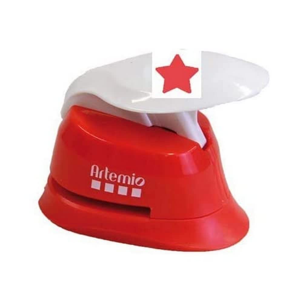 Artemio 2.5 cm Star Eva Lever Punch, Red