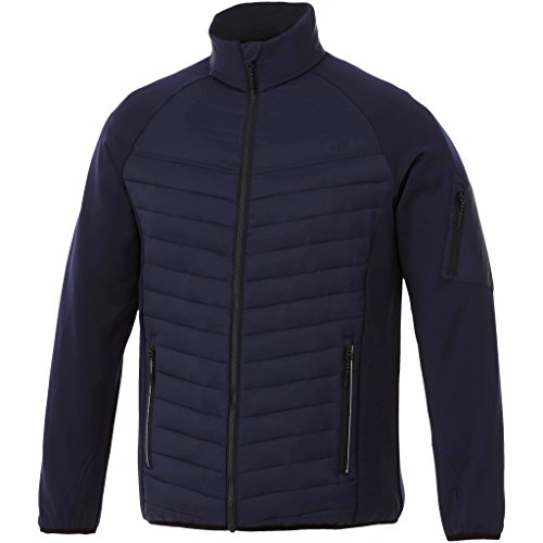 Elevate Mens Banff Hybrid Insulated Jacket (XL) (Solid Black) - Thumbnail 2