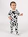 Leveret Kids Boys Girls Footed Fleece Pajama Cow Black Size 12-18 Months