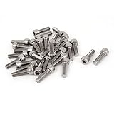 uxcell® 1mm Pitch M6x20mm Stainless Steel Hex Key Socket Head Cap Screws 30pcs