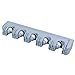 DayBuy Mop and Broom Holder Wall Closet Mounted with 5 Position and 6 Hooks Organizer Rakes Automatic Handle Grips Household Tool and Garage Storage Organization Racks