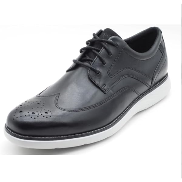 Amazon.com | Rockport Men's Fallo, Black Leather, 7 Medium | Oxfords