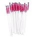 Makeup Brush , Sandistore 50pcs Disposble Eyelash Brush Mascara Wands Makeup Cosmetic Tool (Hot Pink) by Sandistore