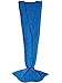 Mermaid Blanket Knitted Mermaid Sleeping Bag Warm Cozy Soft Mermaid Tail Blanket Pattern Women Fashion Crochet Sleeping Blanket Tail Blanket Mermaid Throw Blanket for Bed Sofa Couch Adults Blue