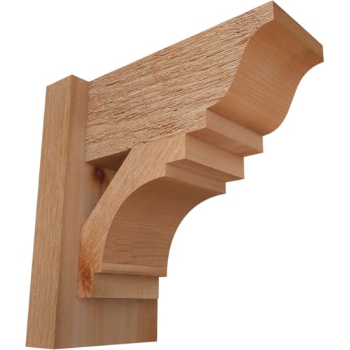6"W x 12"D x 12"H Merced Traditional Rough Sawn Outlooker, Western Red Cedar