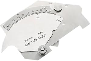 Necygoo Welding Gauge Stainless Steel 0-60mm Cam Type Gauge with Bag Imperial Metric Measurement