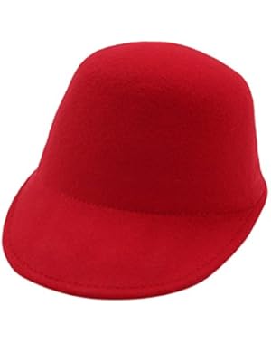 Simple Solid Color Felt Bowler Fedora Hat Classic Women Dome Bowler Cap