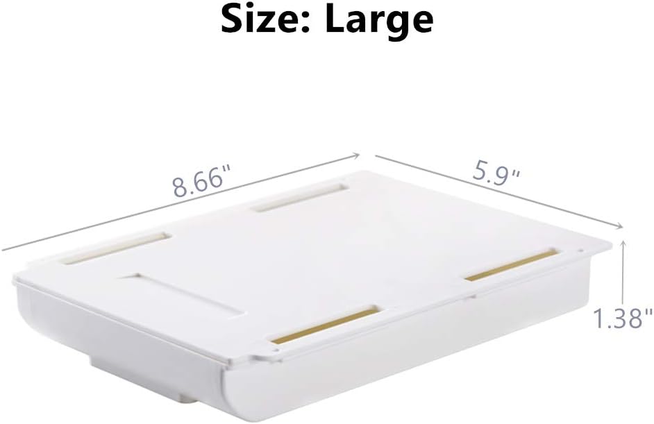 Desk Pencil Drawer Organizer, Large Capacity Pop-Up Student Storage Hidden Desktop Drawer Tray, Great for Office School Home Desk (2-Pack): Home Improvement