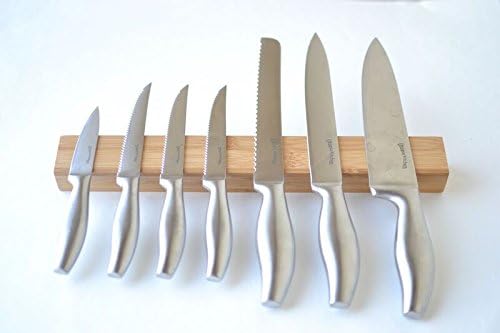 Magnetic Knife Holder - Extra Strength Magnets - Bamboo 14 inch - Knife Strip Magnetic Knife Holder, Knife Strip, Magnetic Tool Organizer, Art Supply Organizer &amp; Home Organizer