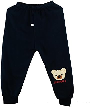 Shoeshop Top Kid's Spring Autumn and Winter Cotton Knit Elastic Pants Made in China(Size:4-10 10 Colour) (4, black)
