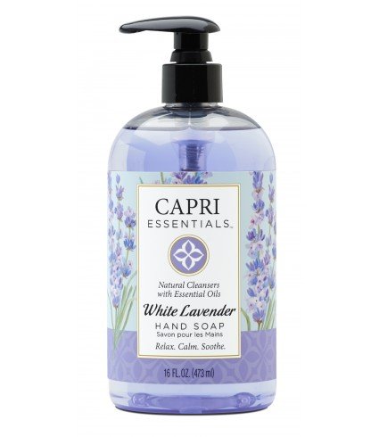 Capri Essentials Natural Hand Soap with Essential Oils - White Lavender, 16 oz.