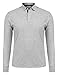 Uniboutique Mens Elasticity Casual Athletic Dry Fit Golf Polo Shirts 2 Button Long Sleeve Polo T Shirt Grey XL