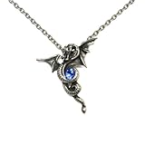 Linana Eternal Dragon Pendant Necklace Gothic Jewelry Winding Sapphire + Gift Bags