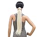 SWACC Women Long Straight/Curly Wavy Wrap Around Ponytail Extension Synthetic Hair Piece Clip in Hair extensions (Straight, Platinum Blonde-60#)thumb 2