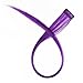 Purple Clip in Human Hair Extensions Purple Clip in on Highlights Straight 100% Remy Human Hair 18 Inches(45cm) 100g 10pcs/set, Color Purple