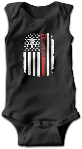 Honeykid Toddler Funny Nurse Nurse Gift RN Medican Sleeveless Onesies Outfits Black