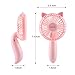 EASEHOLD Mini Handheld Personal Fan Rechargeable Battery Powered Portable Adjustable Table USB Fans Travel Cooler 1200mAh with 3 Speed (Pink)
