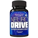 NeuroDrive Premium Brain Health and Focus Supplement, Memory and Mental Clarity Support - Natural Nootropic Brain Function Supplements - Help Boost Concentration and Alertness - Mental Energy Booster