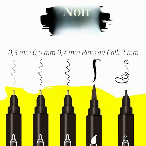 Online Black Calligraphy Pens 5 Different Sizes with Brush and Calligraphy Tip Hand Lettering Pens Hand Lettering Set Bullet Journal Writing