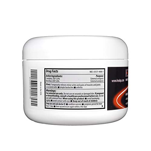 Pain Relief Gel by HealQu, 8oz Warm Therapy Natural Pain Relieving Gel for Knee, Joint & Back Pain, Long-Lasting Topical Pain Reliever.