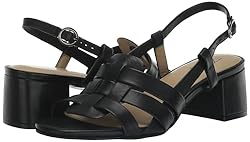 Trotters Women's Luna Heeled Sandal, Black, 11 Wide