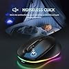 Seenda Wireless Bluetooth Mouse for Laptop, LED Rechargeable Silent Bluetooth Mouse for Computer, Compatible with Mac…