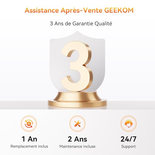 GEEKOM A6 Mini PC with AMD Ryzen 7 6800H, Radeon 680M, 1TB PCIe 4.0 SSD, Aluminium Case, 16GB DDR5 RAM (Scalable), SD Drive, Windows 11 Pro, USB-C, 4 8K Displays, Mini Computer for Office, Business, Business