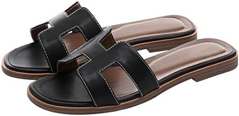 Syneyena Women's Sandals with Flats Heels H Shape Slippers Casual Shoes