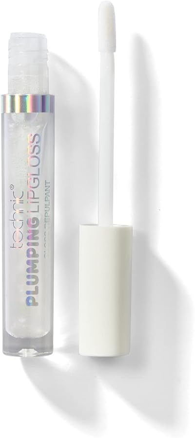 Technic Plumping Lip Gloss Clear Volumising Fuller Softer Lips High-Shine PETA