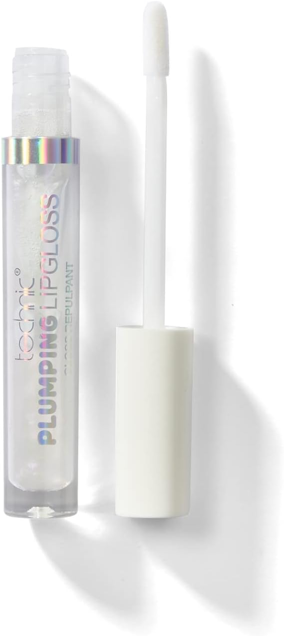 Technic Plumping Lip Gloss Clear Volumising Fuller Softer Lips High-Shine PETA