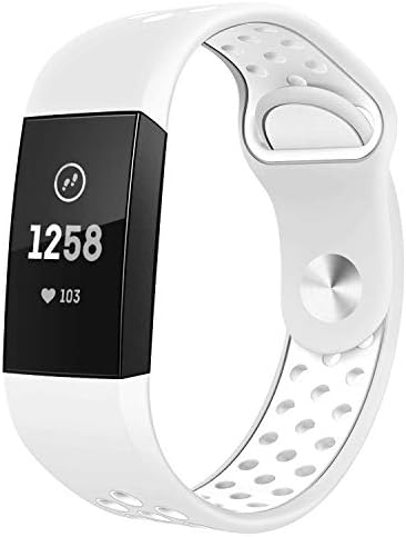 NO1seller Top Bands Compatible for Fitbit Charge 3 Small Large, Soft Silicone Sport Strap with Air Holes Replacement Wristband for Fitbit Charge 3 and Charge 3 SE Fitness Tracker