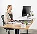 VIVO White Deluxe Height Adjustable 36 inch Standing Desk Converter, Sit Stand Tabletop Dual Monitor and Laptop Riser Workstation, DESK-V000DW