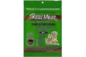 TRMC Real Meat Air Dried Cat Food & Dog Food w/Real Beef - 5oz of USA-Crafted Grain-Free Dry Dog & Cat Food Sourced from Hormone-Free, Free-Range, Grass-Fed Beef - All Natural, High Protein Pet Food