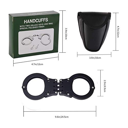Double Lock Handcuffs, Adjustable Police Edition Handcuff for Security