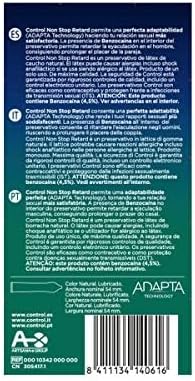 Condom Control Non Stop Retard - Caixa de preservativo, efeito retardante, adaptabilidade perfeita, sexo seguro, 12 unidades
