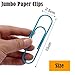 BronaGrand 4 Inch Extra Large Paper Clips Vinyl Coated, 25 Pieces Jumbo Giant Paper Clip,Mixed Colors