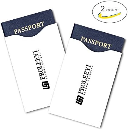 PROLEEYI RFID Blocking Sleeves Passport Protection Aluminum Wallet Card Holder Case Set, Top Load
