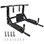 Barre De Traction Murale Multifonction FFitness – 200 Kg, Acier, Rouge Et Noir