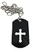 24 Bulk Cross Dog Tag Necklace Assortment - Stainless Steel ID Charms