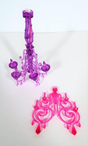 4" Dining Purple Chandelier w/ Electronic Hook-up and 3" Pink Bedroom Chandelier REPLACEMENT PARTS for Barbie Pink 3 Story Dream TownHouse (CHANDELIERS ONLY)