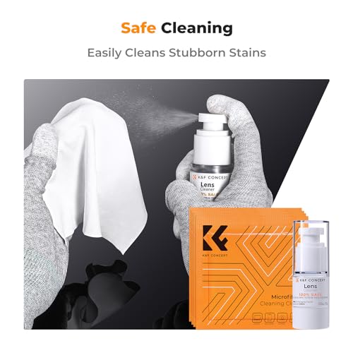 K&F CONCEPT 10 in 1 Cleaning Kit (Cleaning Cloth + Microfibre Cloth + Photo Bulb) for SLR Camera Lens..