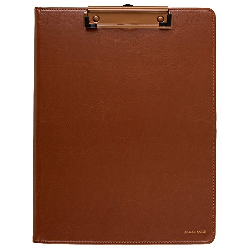 AT-A-GLANCE Monthly Clipfolio, January 2018 - January 2019, 8-1/8" x 11", Signature Collection, Brown (YP60009)