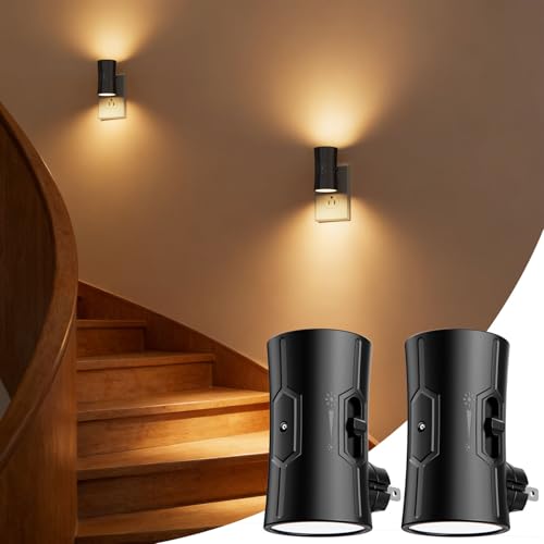 fesnne Night Light Dimmable Rotatable Plug-in Warm White
