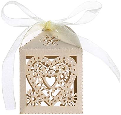 50 Pcs Romantic Candy Box Paper Laser Cut Gift Boxes Wedding Decoration Vintage Wedding Favors Gifts Box Party Decoration